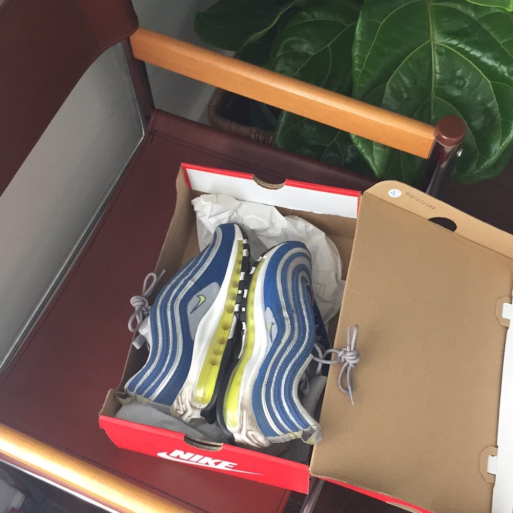 Airmax 97 Atlantic blue, voltage yellow